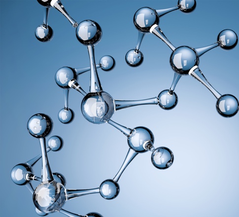 Molecular structure symbolizing how biologics work
