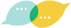 Illustration of two speech bubbles